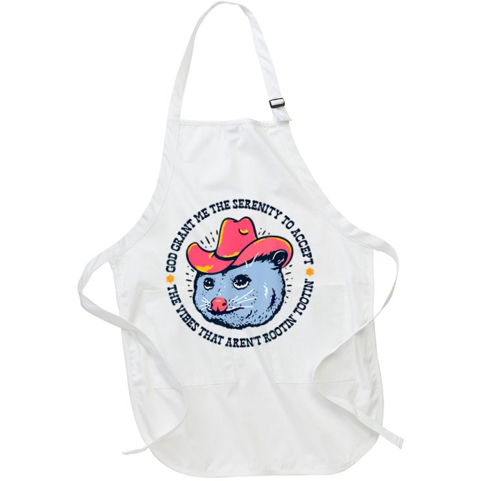 Accept The Vibes That Arent Rootin Tootin Funny Opossum Apron