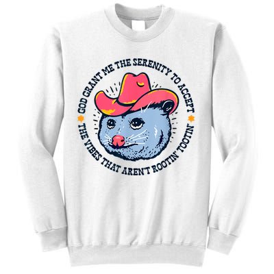 Accept The Vibes That Arent Rootin Tootin Funny Opossum Sweatshirt