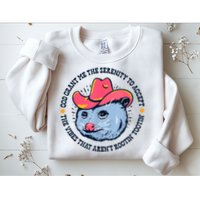Accept The Vibes That Arent Rootin Tootin Funny Opossum Sweatshirt