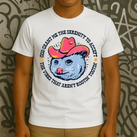 Accept The Vibes That Arent Rootin Tootin Funny Opossum T-Shirt