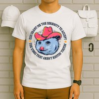Accept The Vibes That Arent Rootin Tootin Funny Opossum T-Shirt