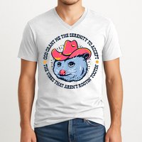 Accept The Vibes That Arent Rootin Tootin Funny Opossum V-Neck T-Shirt