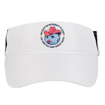 Accept The Vibes That Arent Rootin Tootin Funny Opossum Adult Drive Performance Visor