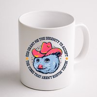 Accept The Vibes That Arent Rootin Tootin Funny Opossum Mug
