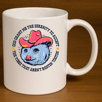 Accept The Vibes That Arent Rootin Tootin Funny Opossum 11oz C Handle Ceramic Mug