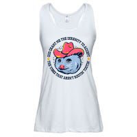 Accept The Vibes That Arent Rootin Tootin Funny Opossum Ladies Essential Flowy Tank