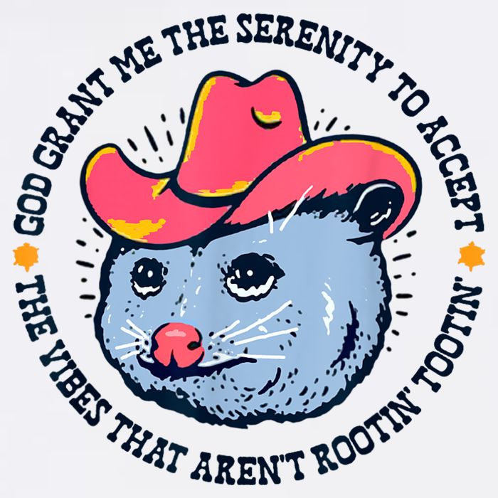 Accept The Vibes That Arent Rootin Tootin Funny Opossum Flat Bill Trucker Hat