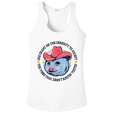 Accept The Vibes That Arent Rootin Tootin Funny Opossum Ladies PosiCharge Competitor Racerback Tank