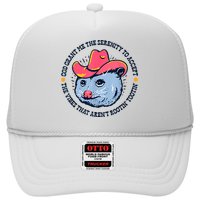 Accept The Vibes That Arent Rootin Tootin Funny Opossum Trucker Hat