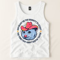 Accept The Vibes That Arent Rootin Tootin Funny Opossum Tank Top