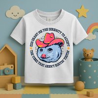 Accept The Vibes That Arent Rootin Tootin Funny Opossum Toddler T-Shirt