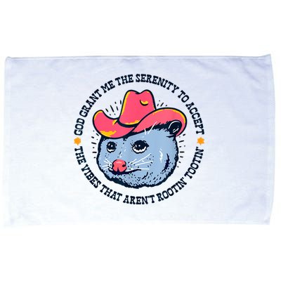 Accept The Vibes That Arent Rootin Tootin Funny Opossum Microfiber Hand Towel