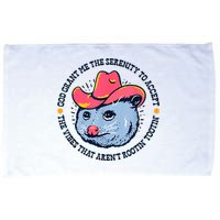 Accept The Vibes That Arent Rootin Tootin Funny Opossum Microfiber Hand Towel