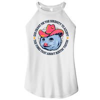 Accept The Vibes That Arent Rootin Tootin Funny Opossum Women's Perfect Tri Rocker Tank