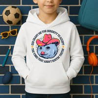 Accept The Vibes That Arent Rootin Tootin Funny Opossum Kids Hoodie