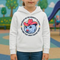 Accept The Vibes That Arent Rootin Tootin Funny Opossum Kids Hoodie