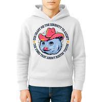 Accept The Vibes That Arent Rootin Tootin Funny Opossum Kids Hoodie