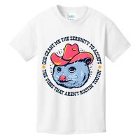 Accept The Vibes That Arent Rootin Tootin Funny Opossum Kids T-Shirt