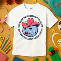 Accept The Vibes That Arent Rootin Tootin Funny Opossum Kids T-Shirt