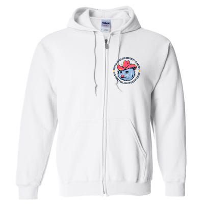 Accept The Vibes That Arent Rootin Tootin Funny Opossum Full Zip Hoodie
