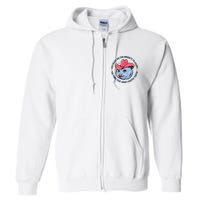 Accept The Vibes That Arent Rootin Tootin Funny Opossum Full Zip Hoodie