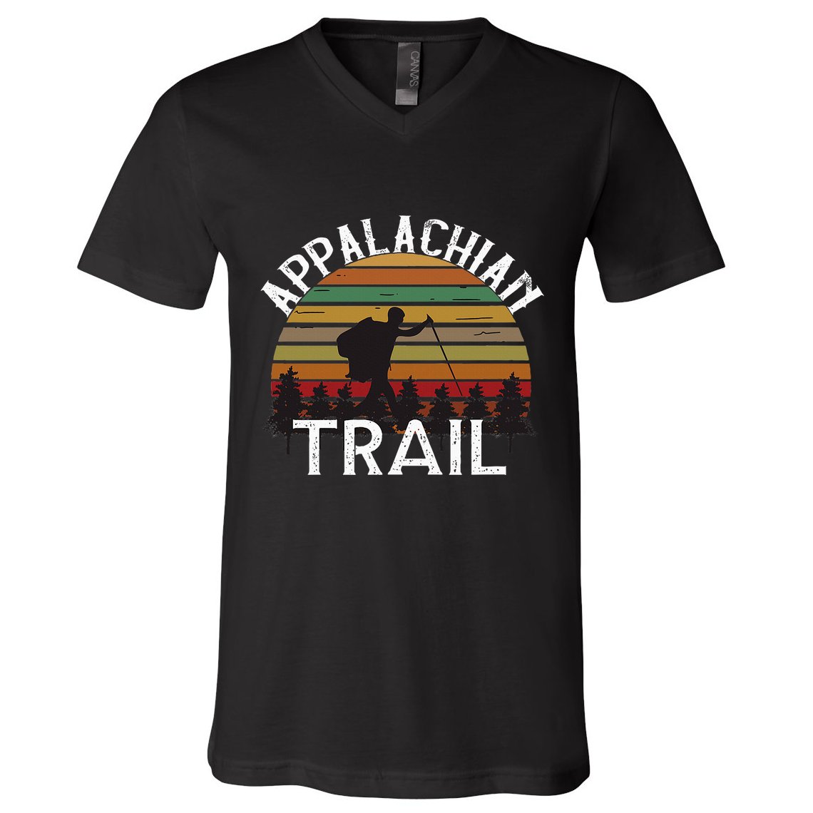 Appalachian Trail Vintage Hiking Mountains V-Neck T-Shirt