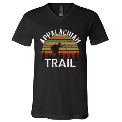 Appalachian Trail Vintage Hiking Mountains V-Neck T-Shirt