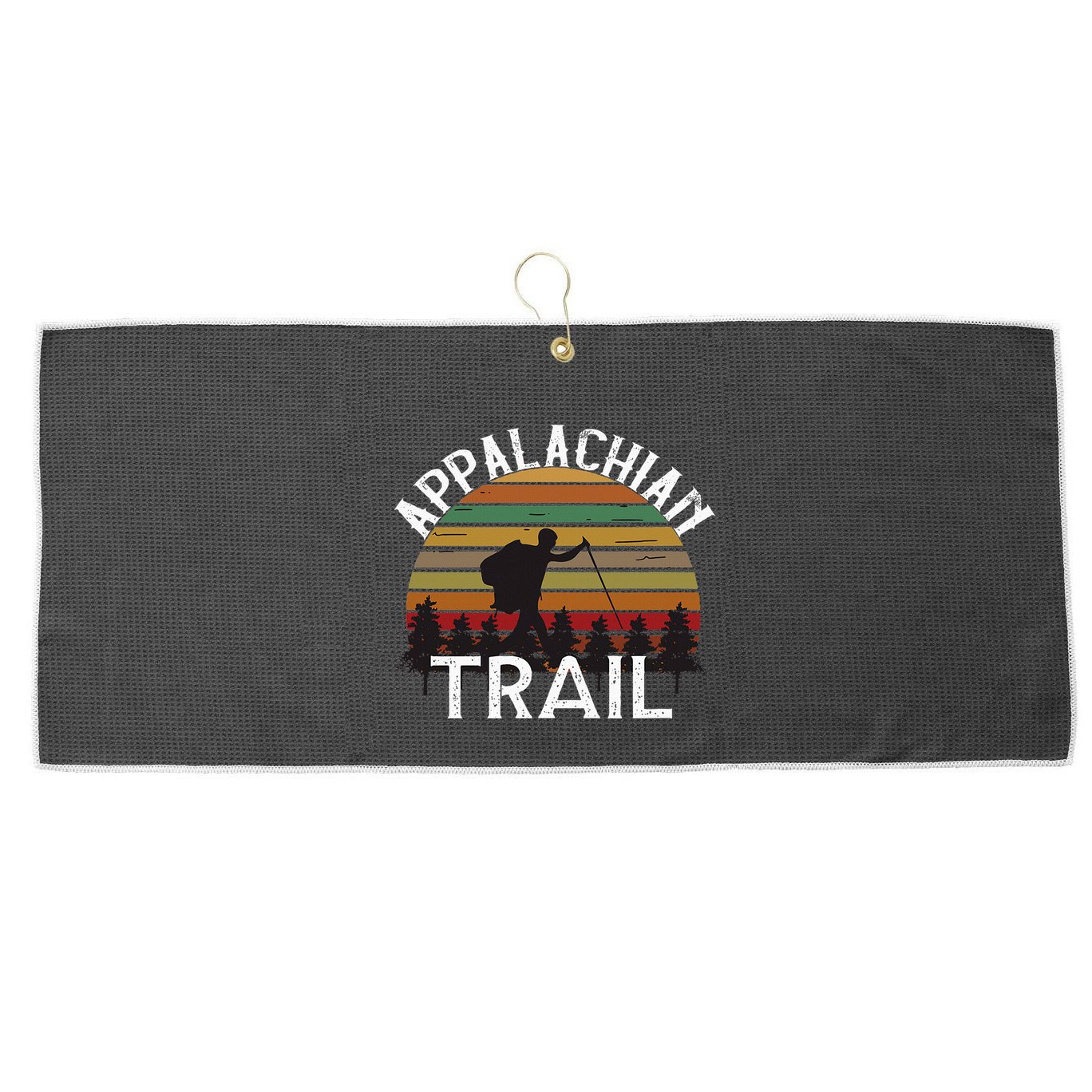 Appalachian Trail Vintage Hiking Mountains Large Microfiber Waffle Golf Towel