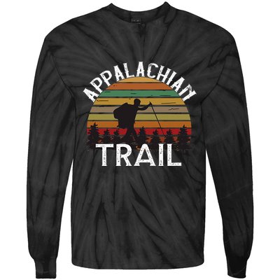 Appalachian Trail Vintage Hiking Mountains Tie-Dye Long Sleeve Shirt