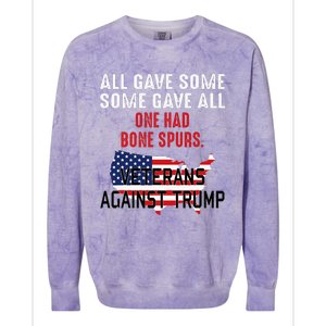 Anti Trump Veterans Against Trump Trump Sucks Colorblast Crewneck Sweatshirt