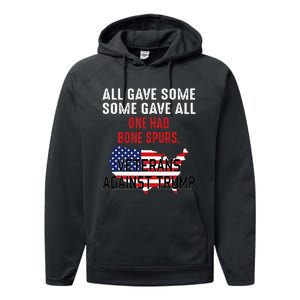 Anti Trump Veterans Against Trump Trump Sucks Performance Fleece Hoodie