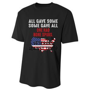 Anti Trump Veterans Against Trump Trump Sucks Performance Sprint T-Shirt