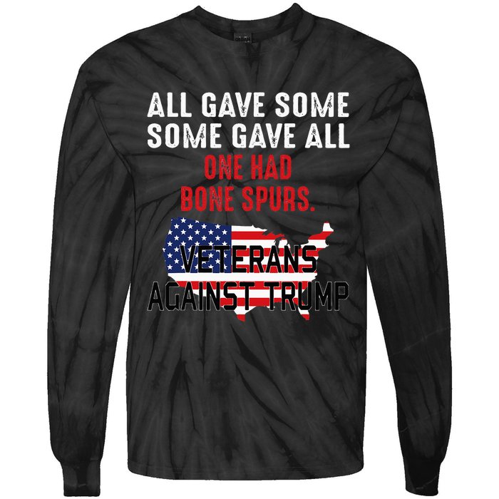 Anti Trump Veterans Against Trump Trump Sucks Tie-Dye Long Sleeve Shirt