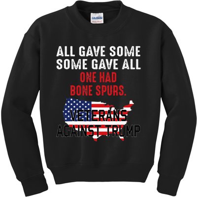 Anti Trump Veterans Against Trump Trump Sucks Kids Sweatshirt