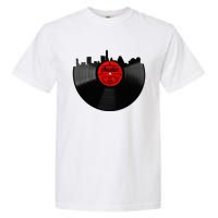 Austin Texas Vinyl Record Musical Gift Retro Austin Skyline Garment-Dyed Heavyweight T-Shirt