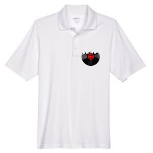 Austin Texas Vinyl Record Musical Gift Retro Austin Skyline Men's Origin Performance Pique Polo