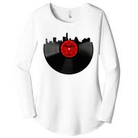 Austin Texas Vinyl Record Musical Gift Retro Austin Skyline Women's Perfect Tri Tunic Long Sleeve Shirt