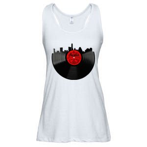 Austin Texas Vinyl Record Musical Gift Retro Austin Skyline Ladies Essential Flowy Tank