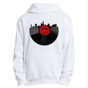 Austin Texas Vinyl Record Musical Gift Retro Austin Skyline Urban Pullover Hoodie