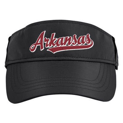 Arkansas T Vintage Sports Design Retro Script Adult Drive Performance Visor