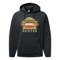 Austin Texas Vintage Performance Fleece Hoodie