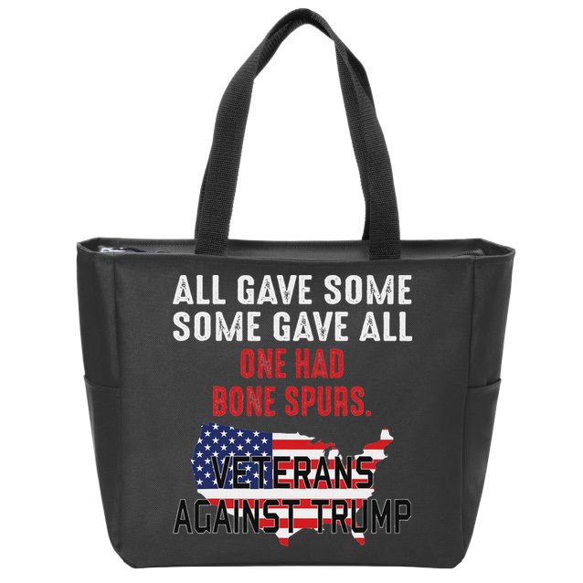 Anti Trump Veterans Against Trump Trump Sucks Zip Tote Bag
