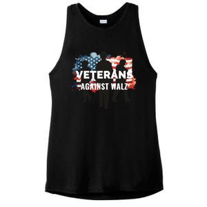 Anti Tim Walz Stolen Valor Veterans Against Walz Ladies PosiCharge Tri-Blend Wicking Tank