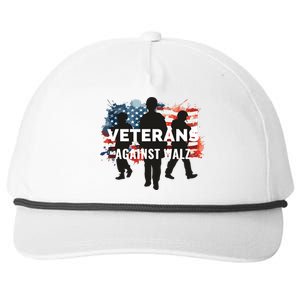 Anti Tim Walz Stolen Valor Veterans Against Walz Snapback Five-Panel Rope Hat