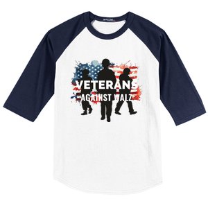 Anti Tim Walz Stolen Valor Veterans Against Walz Baseball Sleeve Shirt