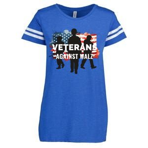 Anti Tim Walz Stolen Valor Veterans Against Walz Enza Ladies Jersey Football T-Shirt