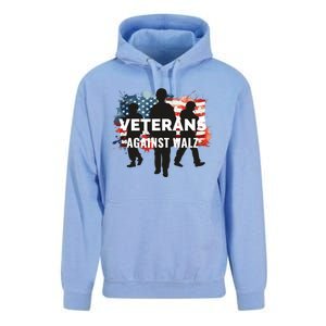 Anti Tim Walz Stolen Valor Veterans Against Walz Unisex Surf Hoodie