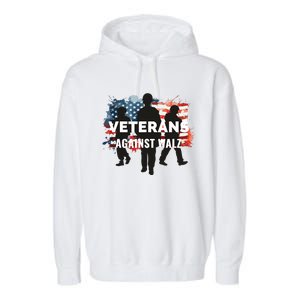 Anti Tim Walz Stolen Valor Veterans Against Walz Garment-Dyed Fleece Hoodie