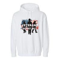 Anti Tim Walz Stolen Valor Veterans Against Walz Garment-Dyed Fleece Hoodie