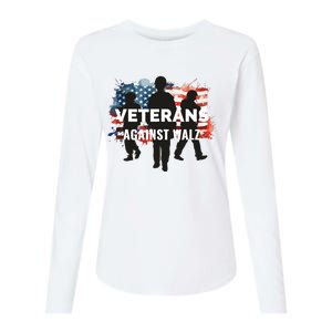 Anti Tim Walz Stolen Valor Veterans Against Walz Womens Cotton Relaxed Long Sleeve T-Shirt